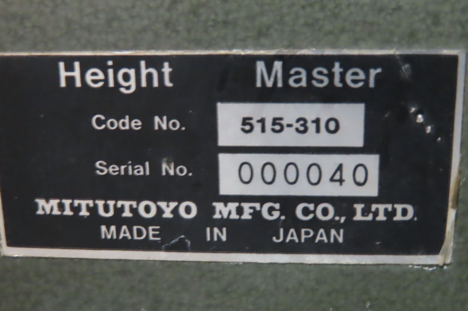 MITUTOYO 515-310 HM-12 HEIGHT MASTER - Image 2 of 2