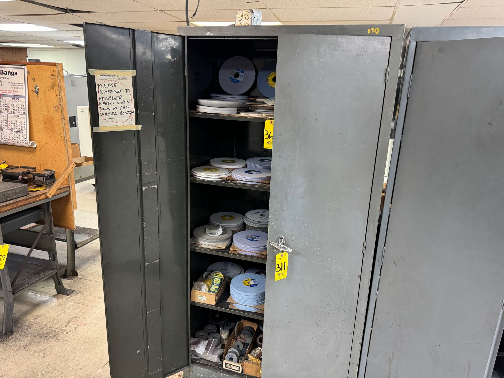 (2) DOUBLE DOOR SUPPLY CABINETS-NO CONTENTS - Image 4 of 4