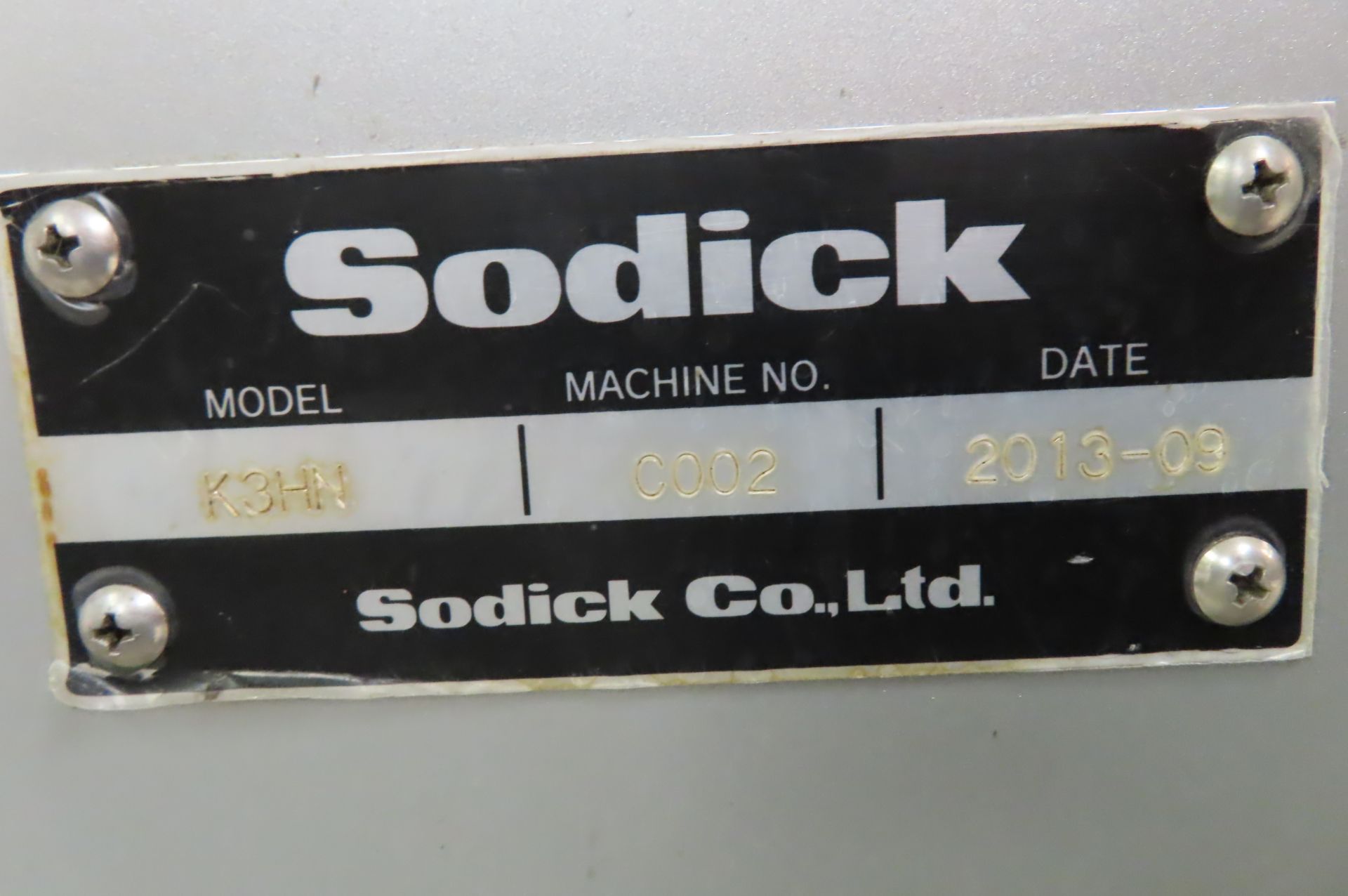 2013 SODICK K3HN SMALL HOLE DRILLING MACHINE… - Bild 9 aus 10