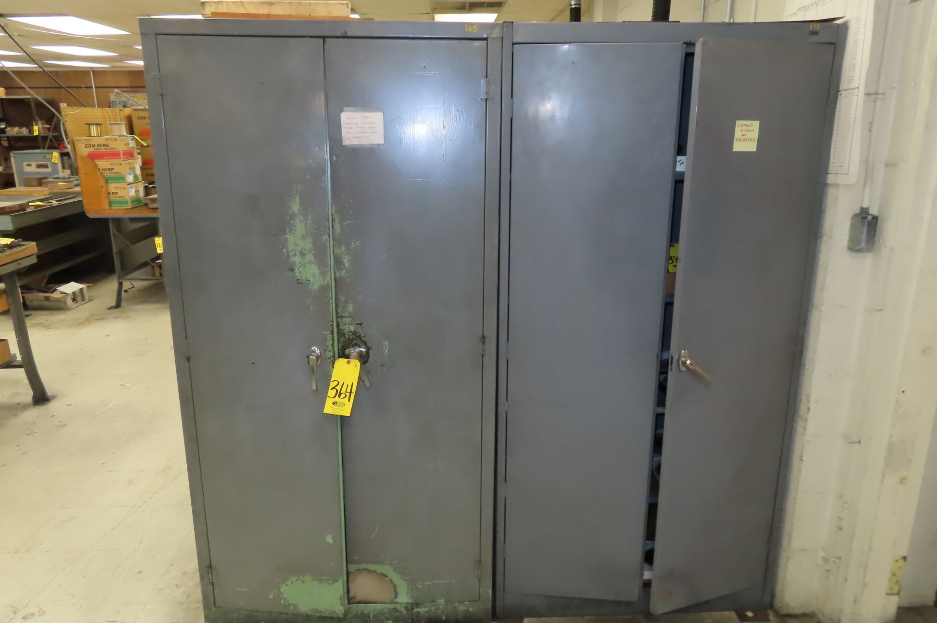 (2) DOUBLE DOOR SUPPLY CABINETS NO CONTENTS…