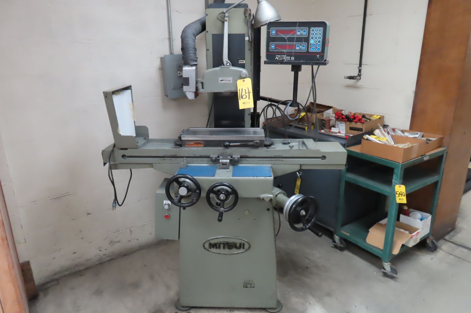 MITSUI MSG-205MH HANDFEED SURFACE GRINDER, S/N 83061735, WITH 6 X 18 IN. WALKER PERMANENT MAGNETIC