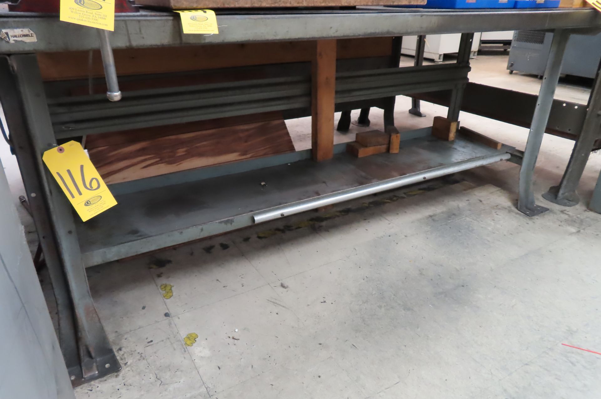 72 X 30 IN. METAL SHOP TABLE WITH UNDERSHELF AND LIGHT - Image 3 of 3