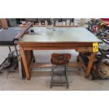 MAYLINE 5 FT. WOOD DRAFTING TABLE WITH VEMCO V TRACK…