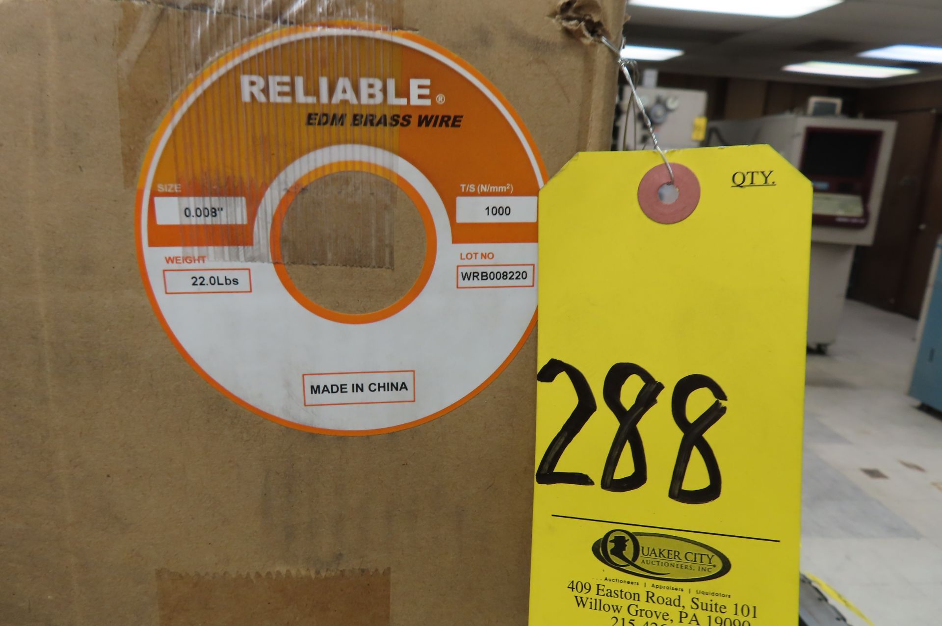 (6) RELIABLE EDM BRASS WIRE REELS, .008 IN. - Image 2 of 2