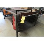 48 X 72 IN. IRON TABLE WITH ANGLE IRON LEGS (VISE NOT IN.CLUDED)