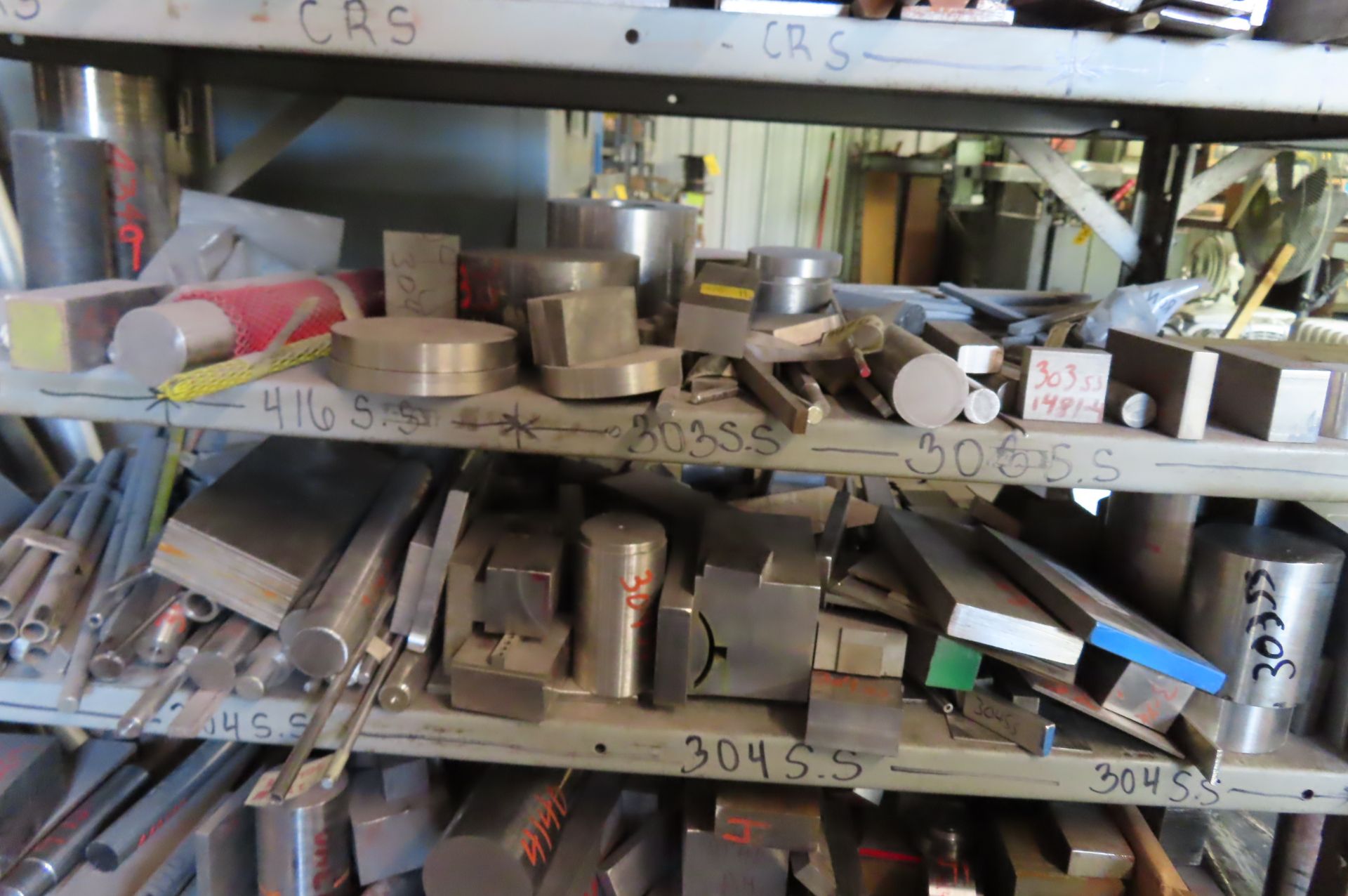 (BOTTOM 20 SHELVES) OF ASSORTED SS, ALUMINUM, ALLOYS… - Image 8 of 12