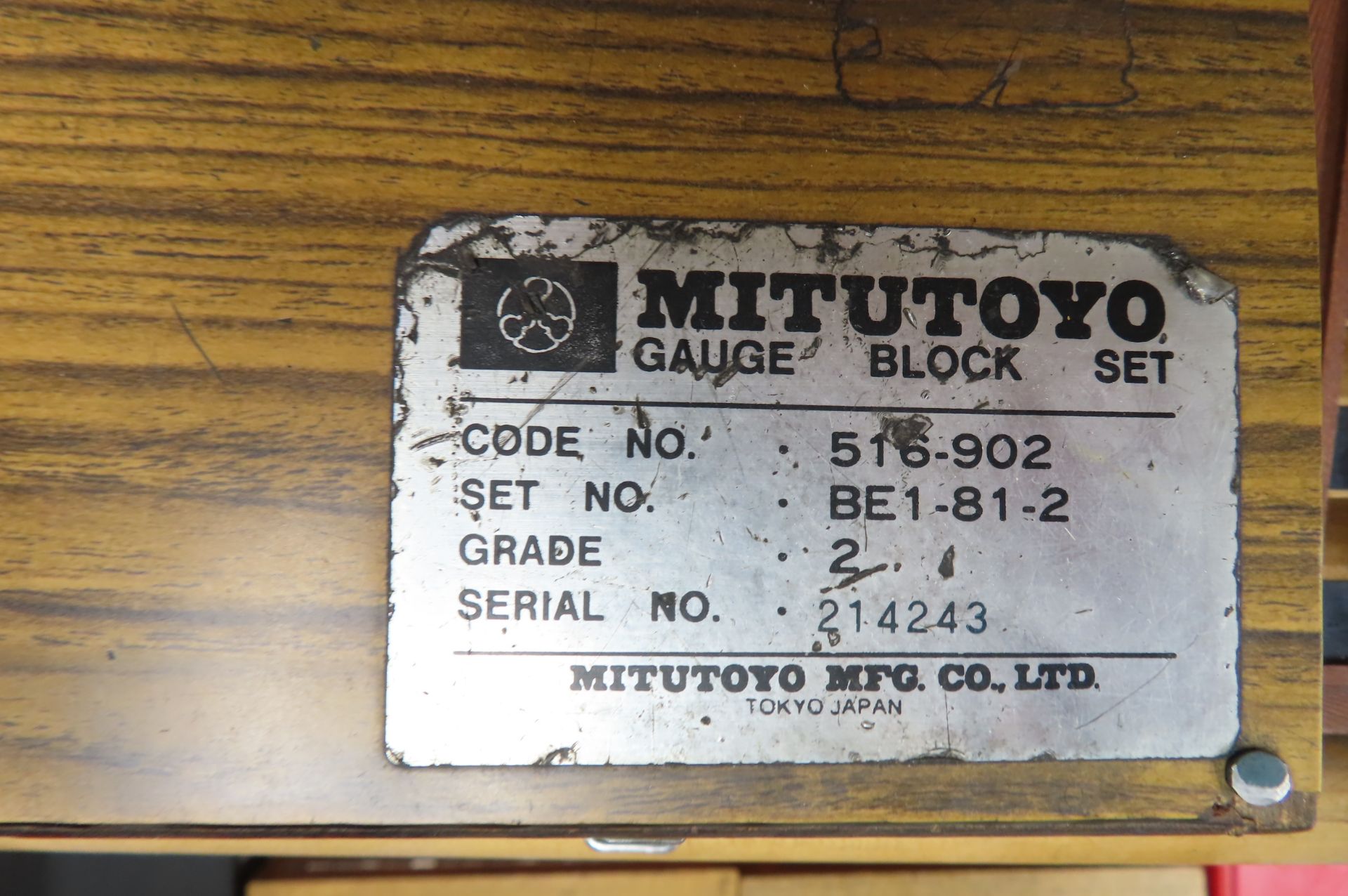 MITUTOYO 516-902 GRADE 2 GAGE BLOCK SET, 0.050 - 4 IN. - Image 3 of 3