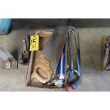 ASSORTED SAWS AND OLD TIME STANLEY PLANER