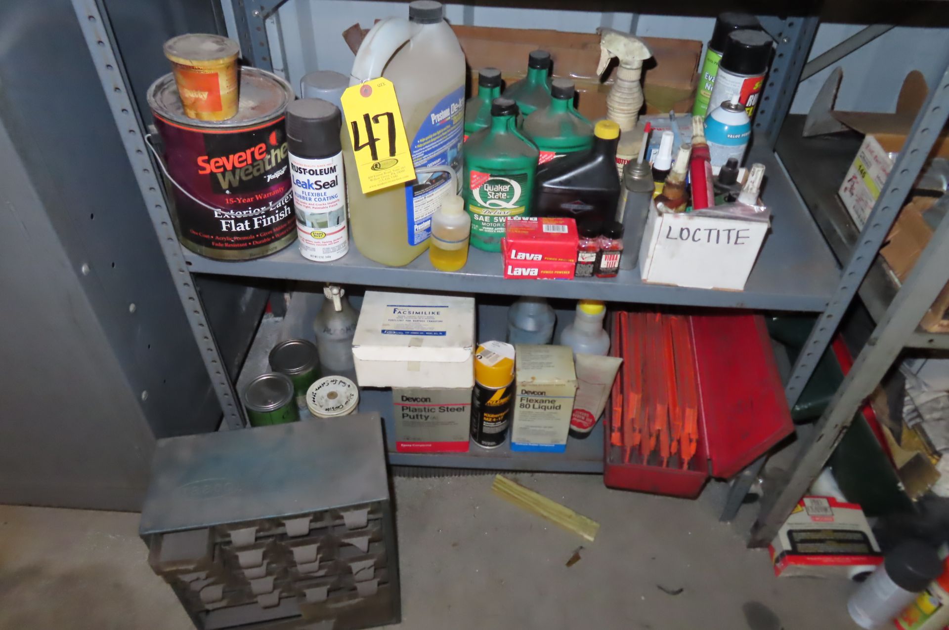 ASSORTED LUBES, PAINT, AND TRUCK HAZARD KIT (MUST TAKE ALL)