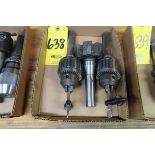 (2) R8 JACOBS DRILL CHUCKS AND (1) R8 SHELL MILL