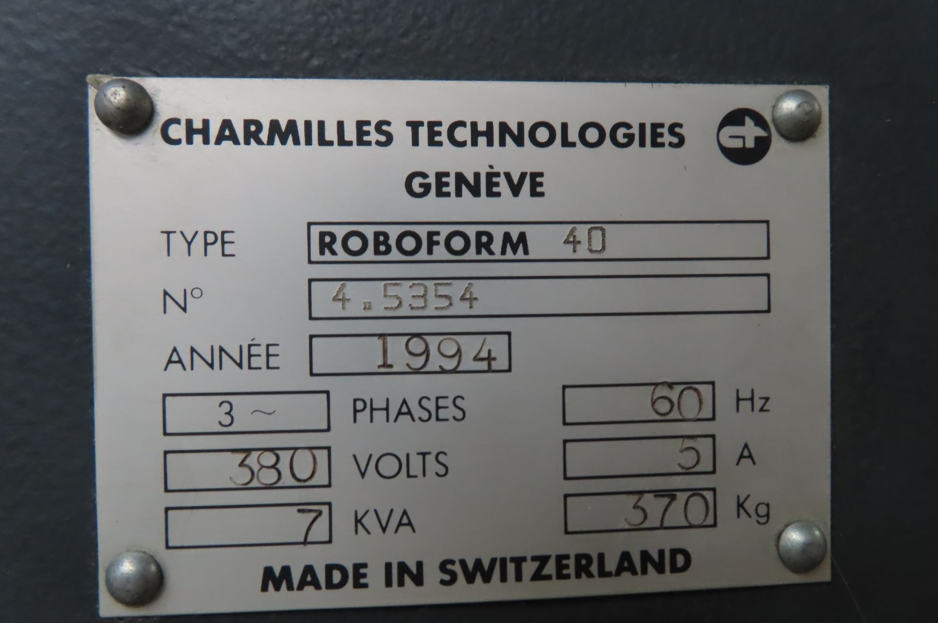 CHARMILLES ROBOFORM 40 1994 WITH ELECTRO MAG CHUCK - Image 7 of 9