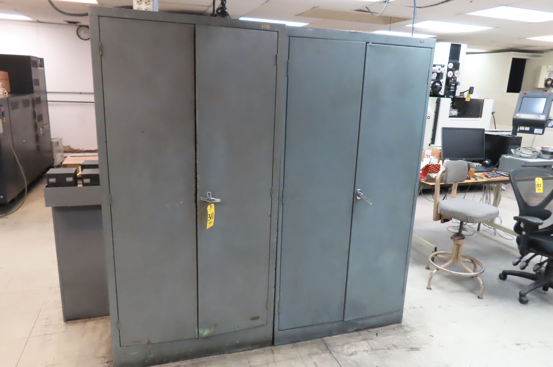 (2) DOUBLE DOOR SUPPLY CABINETS-NO CONTENTS