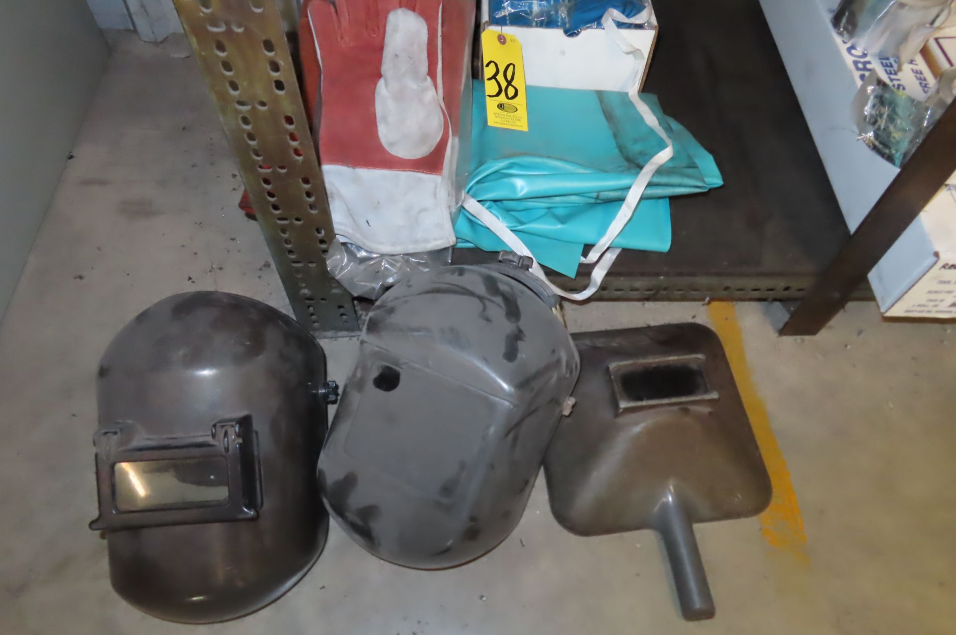 (2) WELDING HELMETS, (1) MASK, WELDING GLOVES, AND SAFETY WEAR - Image 3 of 3