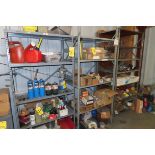 (3 SECTIONS) OF STEEL SHELVING (NO CONTENTS)