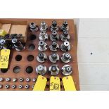 (5) CAT 40 COLLET TOOL HOLDERS WITH COLLETS