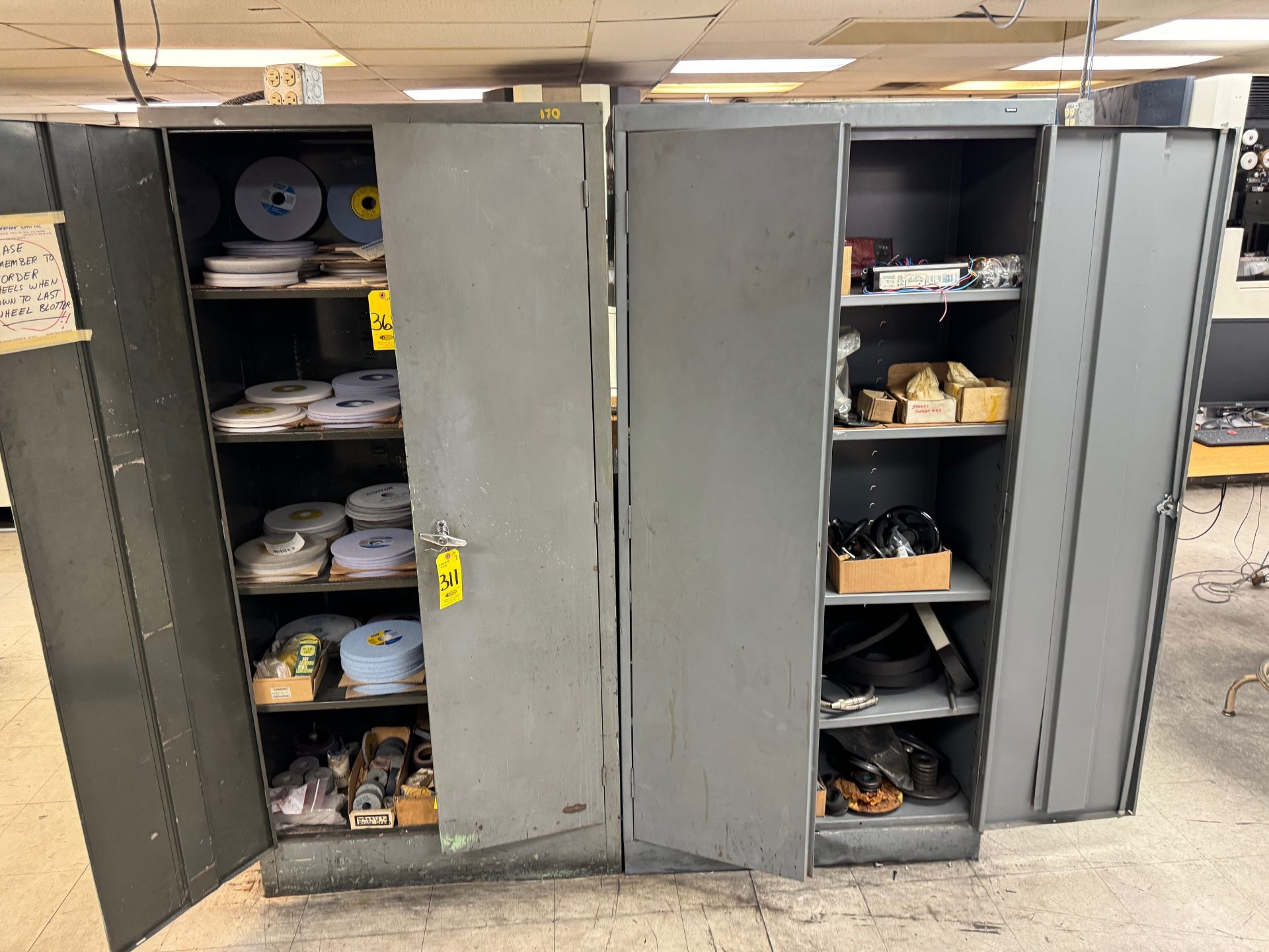 (2) DOUBLE DOOR SUPPLY CABINETS-NO CONTENTS - Image 2 of 4