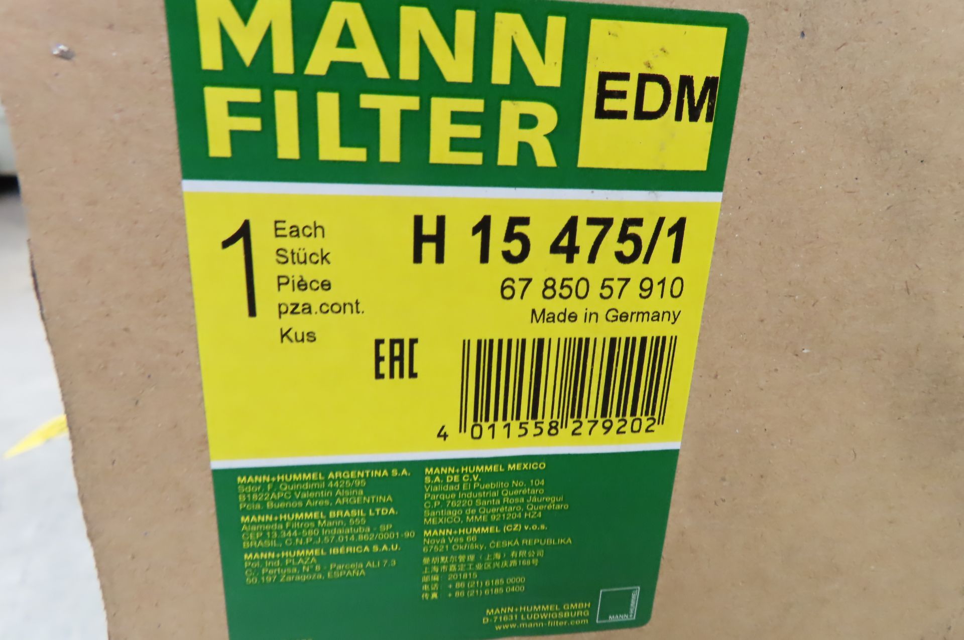 (6) MAN EDM FILTERS MODEL H15 475/1 - Image 2 of 2