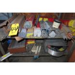 (2 SHELVES) ASSORTED ELECTRODES AND REEL OF MIG WIRE