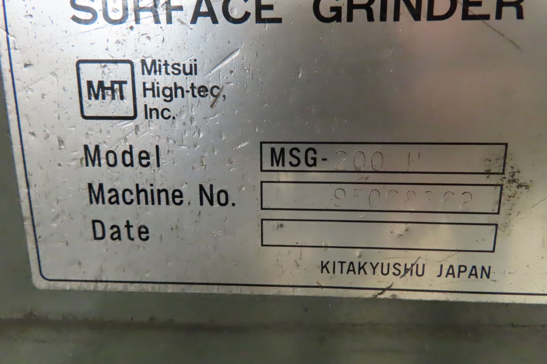MITSUI MSG-200MH HAND FEED SURFACE GRINDER, S/N 95068262… - Image 5 of 5