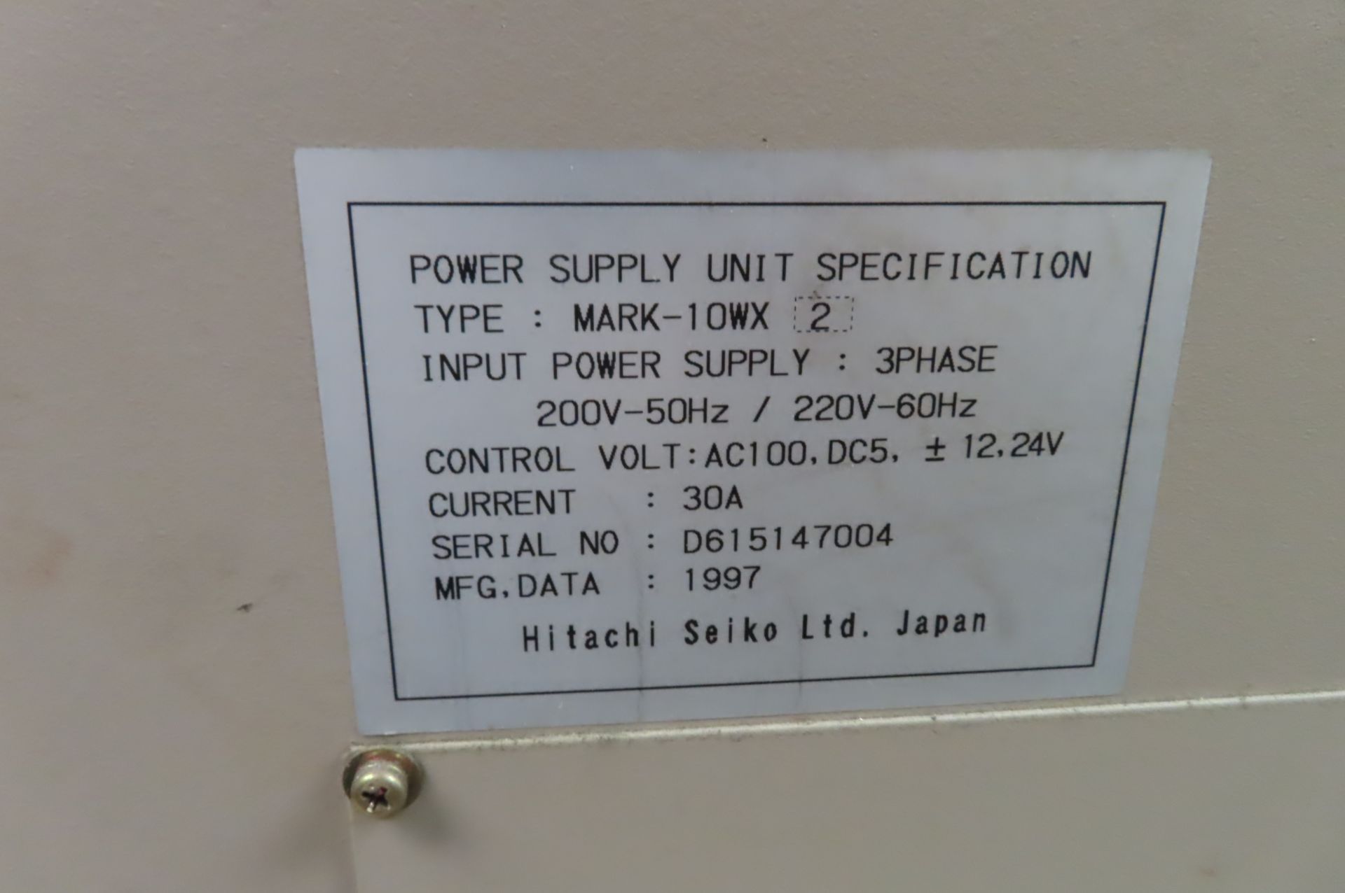 HITACHI 355R WIRE EDM WITH MARK-10W X2 CONTROL … - Image 6 of 10