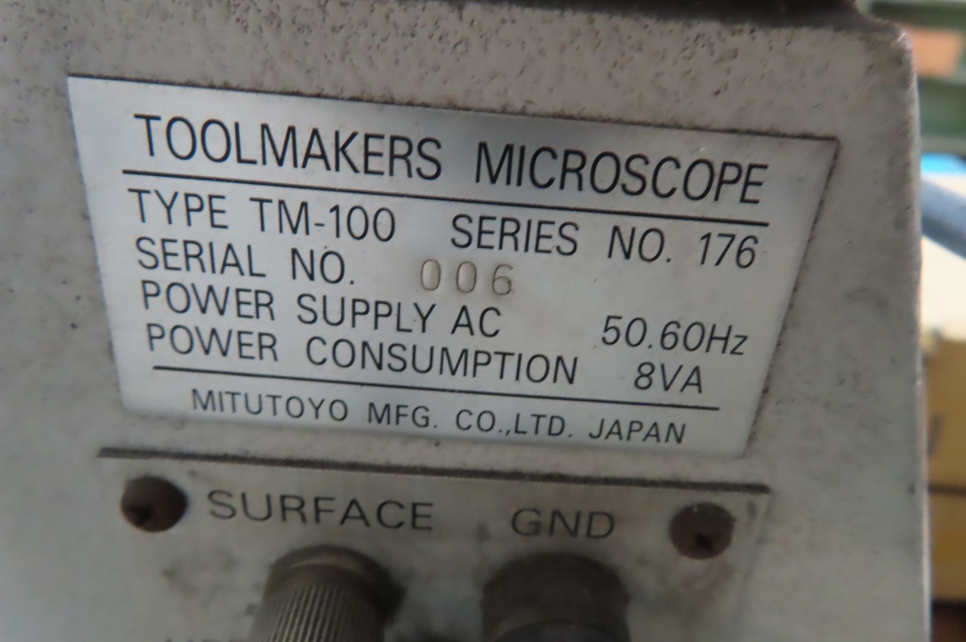 MITUTOYO TM-100 TYPE 176 TOOLMAKERS MICROSCOPE … - Image 6 of 7