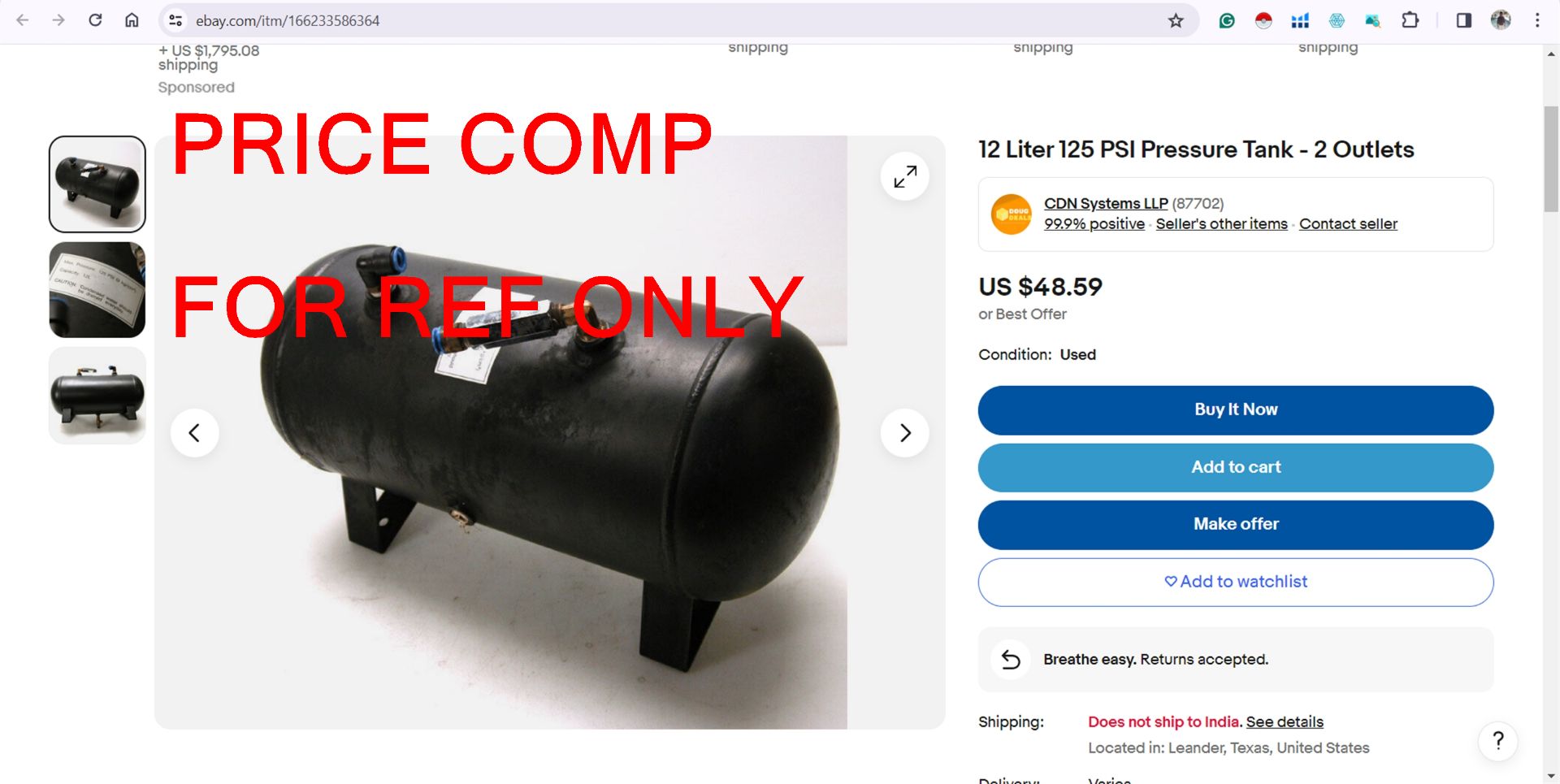 Pressure Tank- (LOADING FEE - $25) - Image 4 of 5