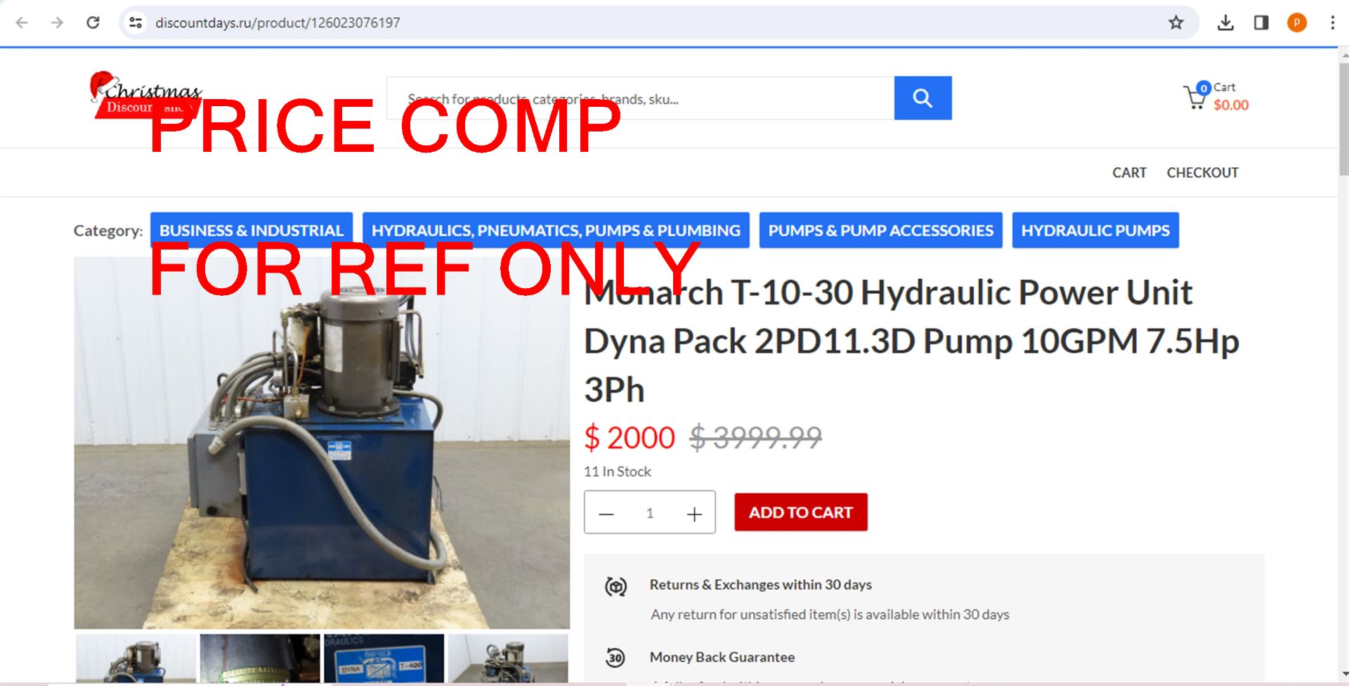Monarch Hydraulics Dyna Pack- (LOADING FEE - $25) - Image 9 of 11