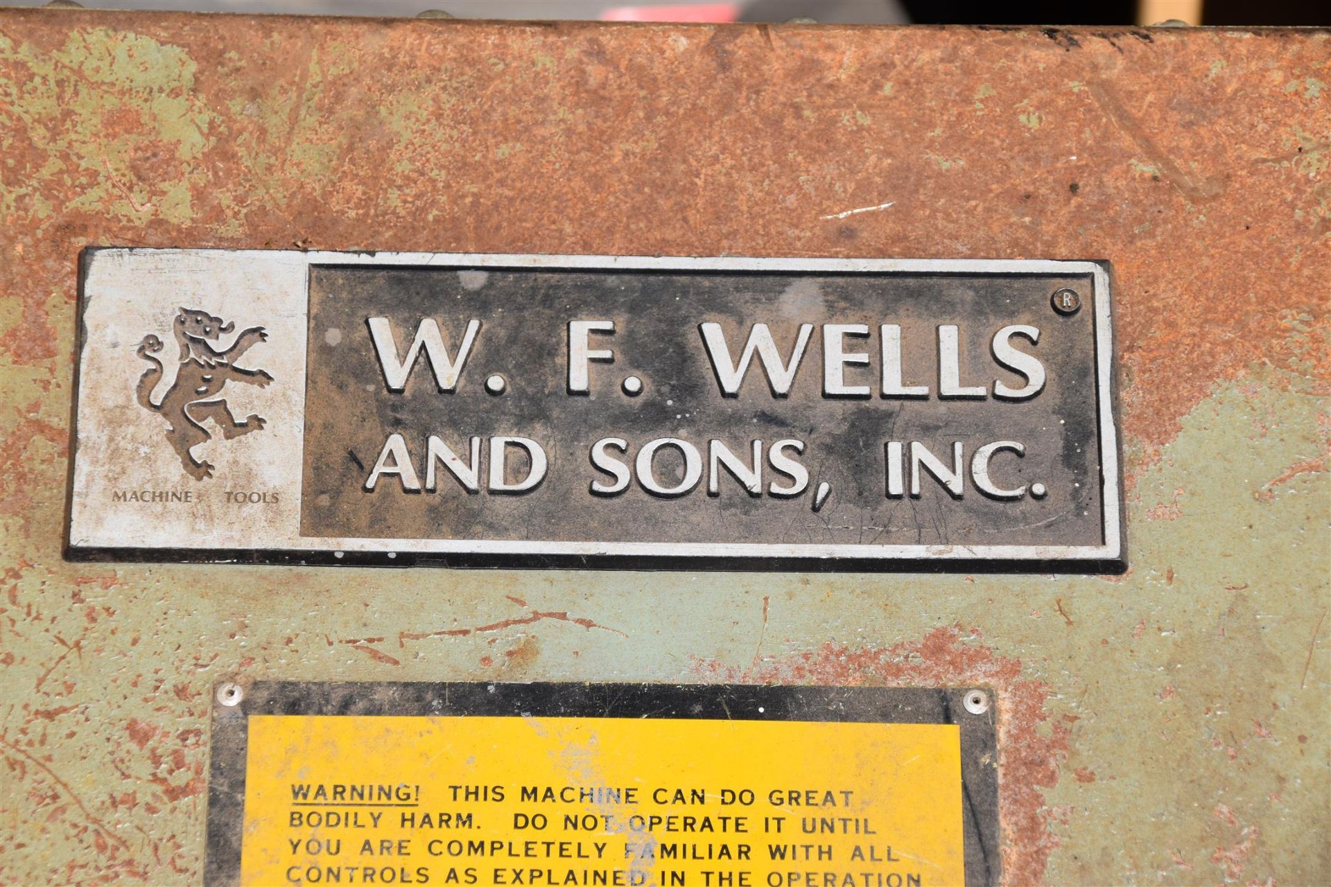 W.F. Wells Horizontal Bandsaw- (LOADING FEE - $25) - Image 3 of 13