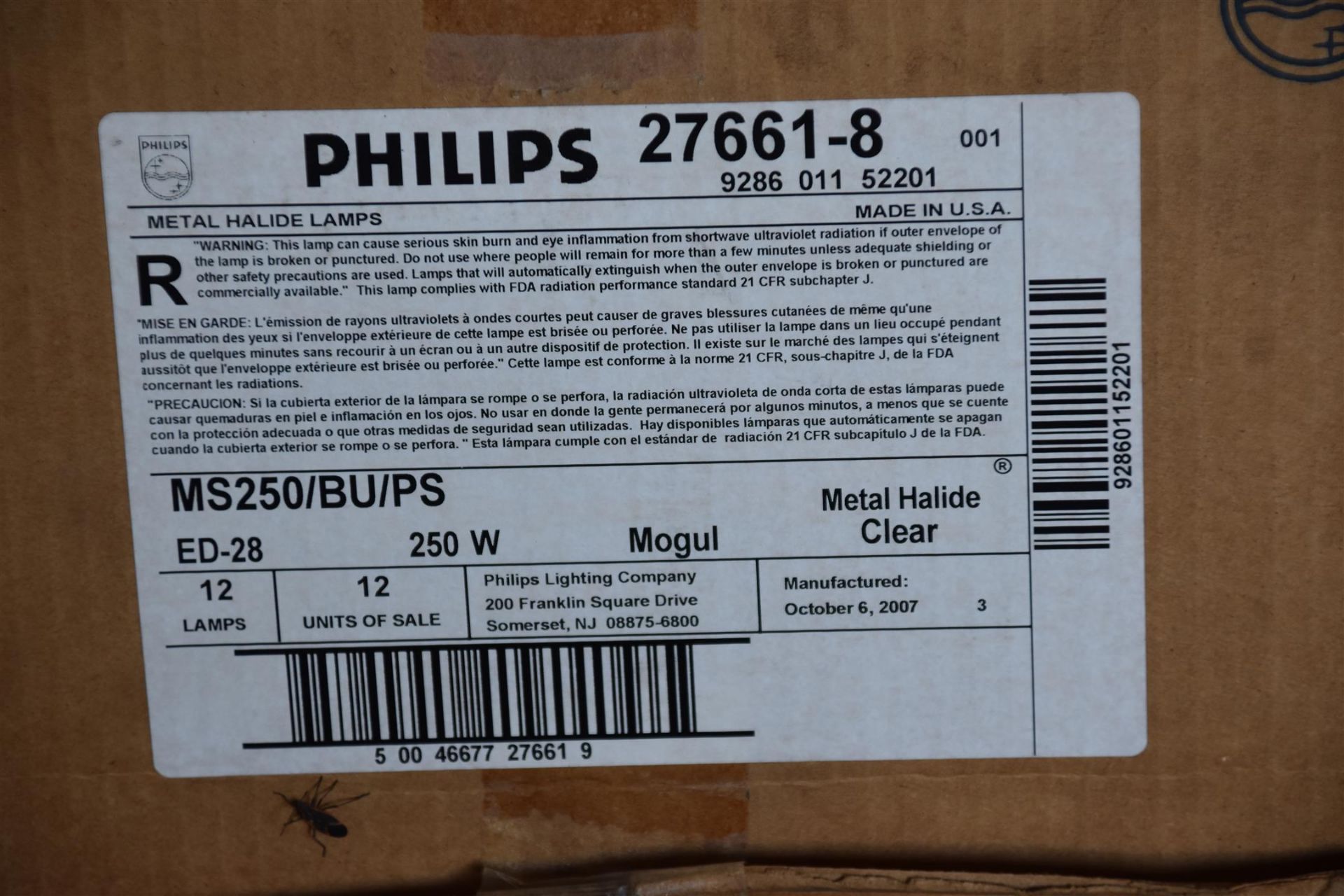 Philips Metal Halide Bulbs Box of 12 (4) - Image 2 of 5