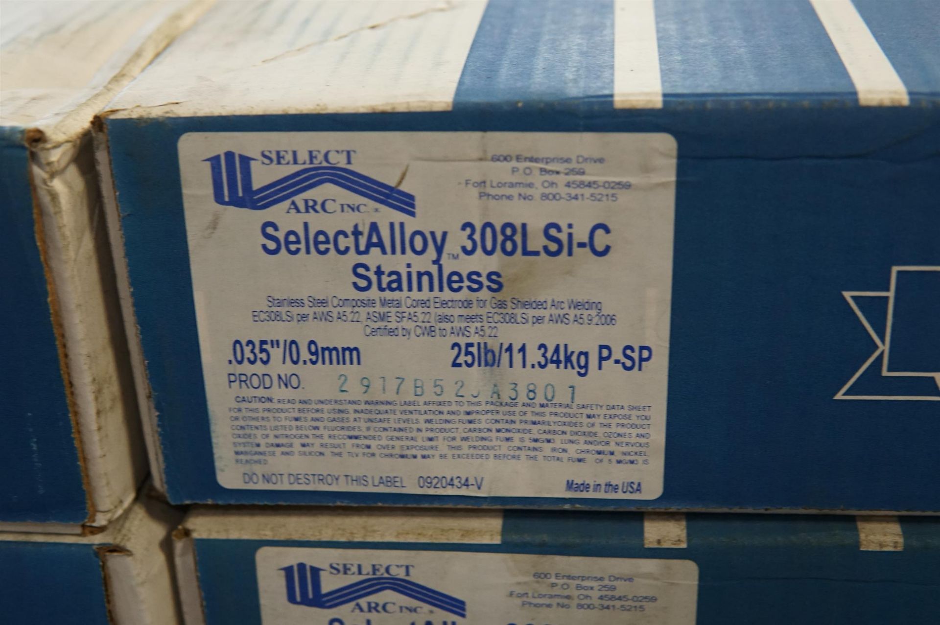 Select Alloy SS 308LSi-C .035 Welding Wire (8)- (LOADING FEE - $25) - Image 3 of 5