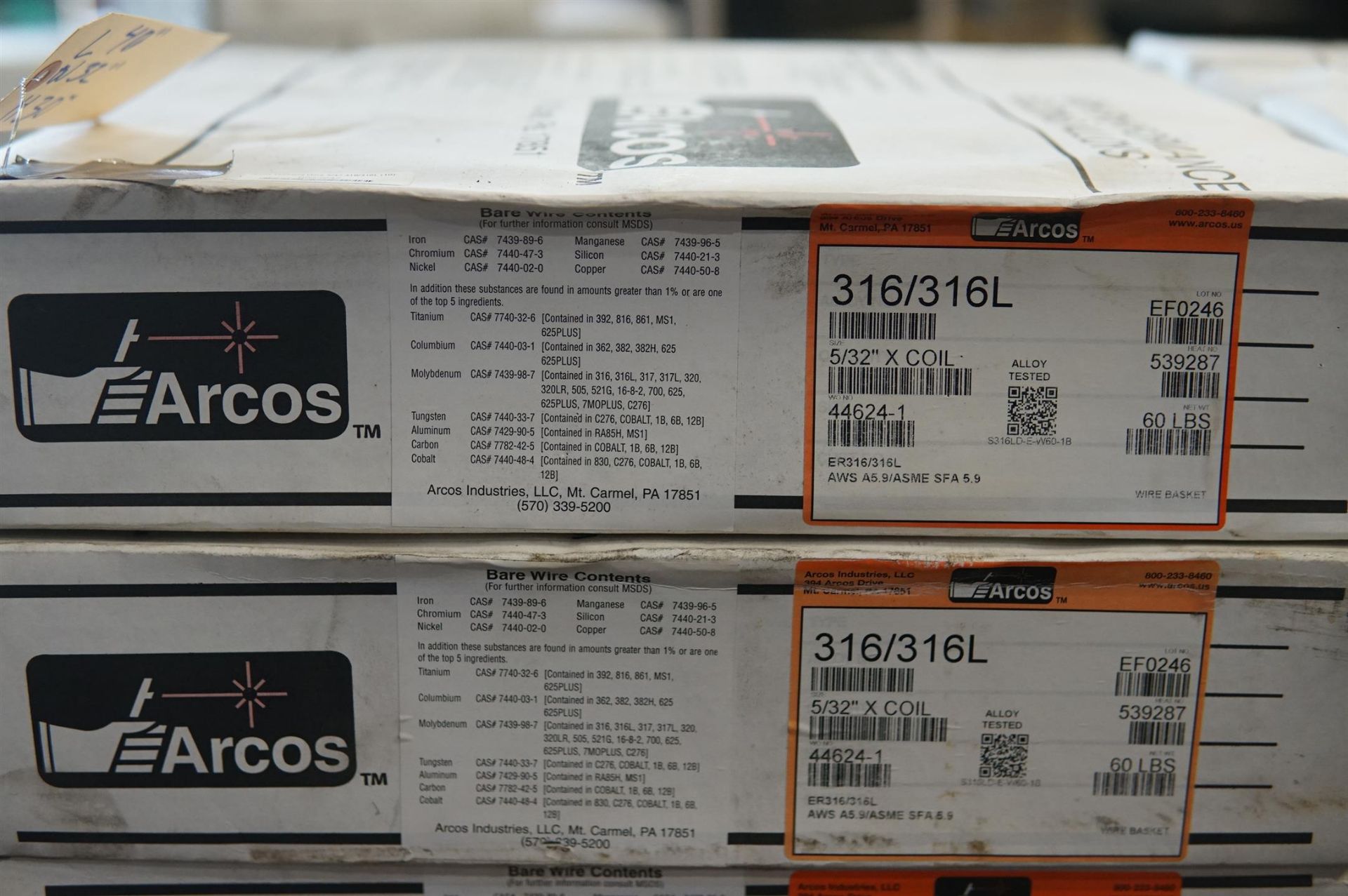 Arcos Welding Wire 5/32 316/316L (10)- (LOADING FEE - $25) - Image 3 of 6