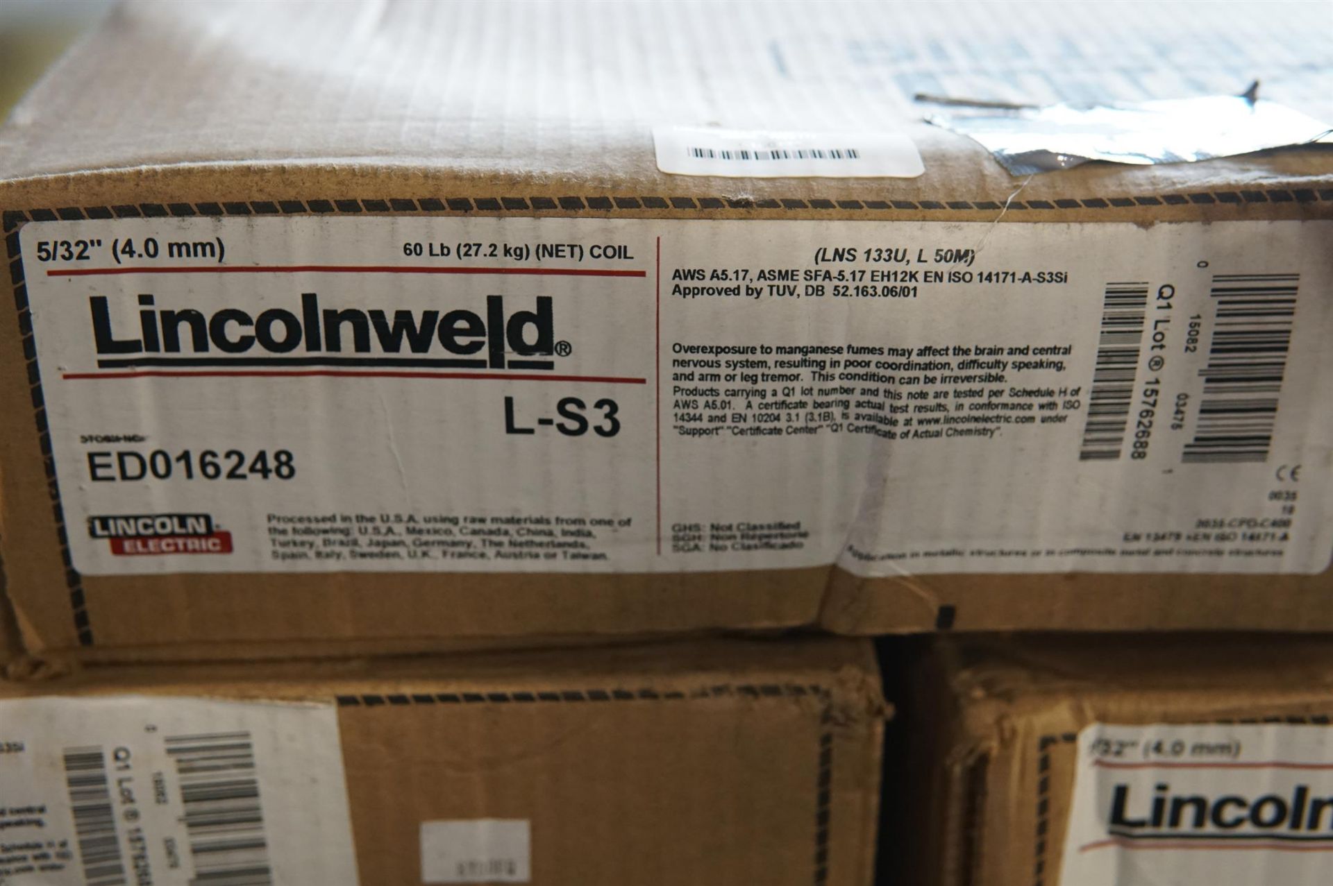 Lincolnweld L-S3 ED016248 5/32 Welding Wire (7)- (LOADING FEE - $25) - Image 3 of 5