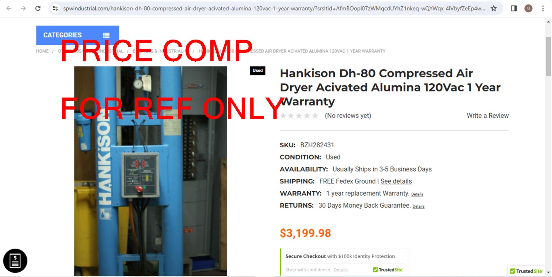 Hankison Ind Air Dyier- (LOADING FEE - $50) - Image 12 of 14