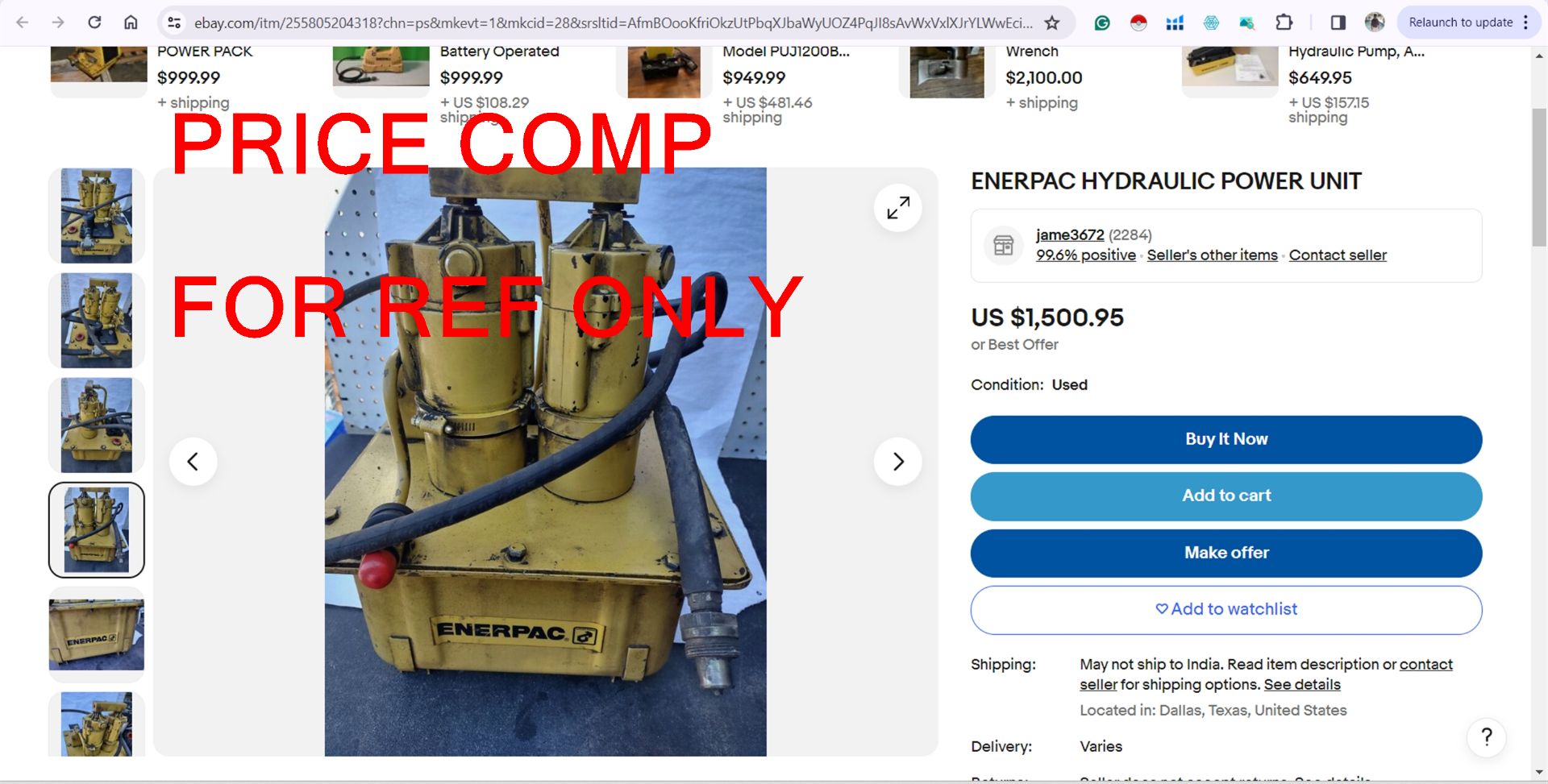Enerpac Hydraulic Pump Unit - Image 5 of 6