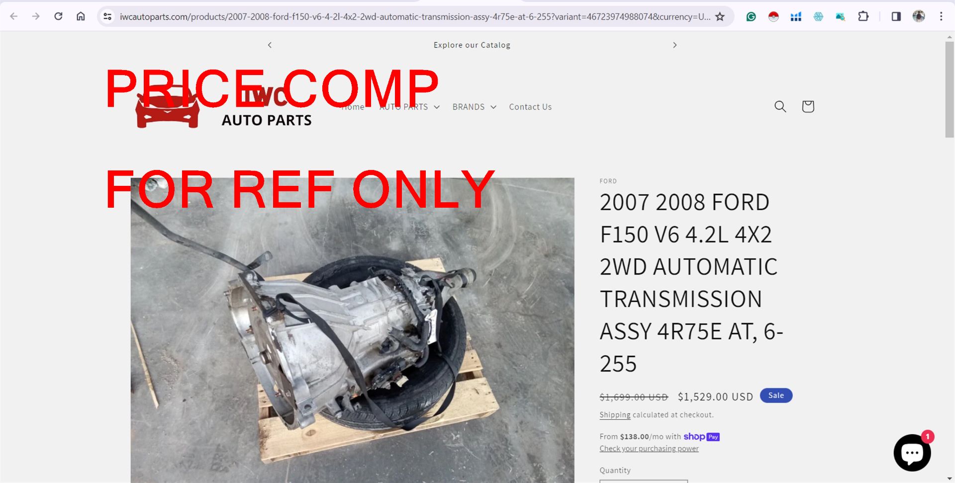 Ford 4.2 Auto Transmission- (LOADING FEE - $25) - Image 8 of 9