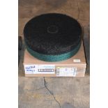 (10) NEW Green and Black Scrubbing Pads 18 IN.