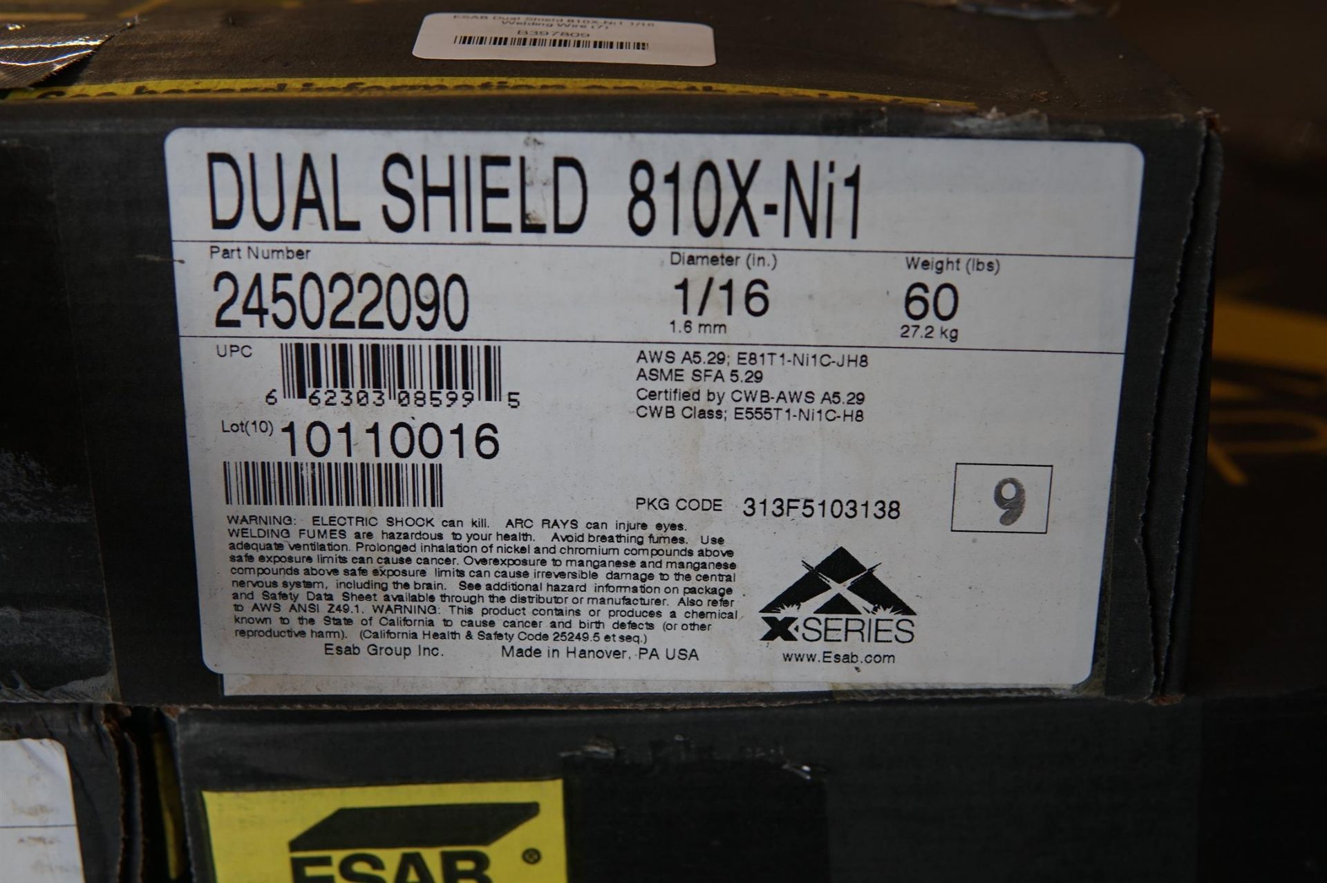 ESAB Dual Shield 810X-Ni1 1/16 Welding Wire (7)- (LOADING FEE - $25) - Image 3 of 4