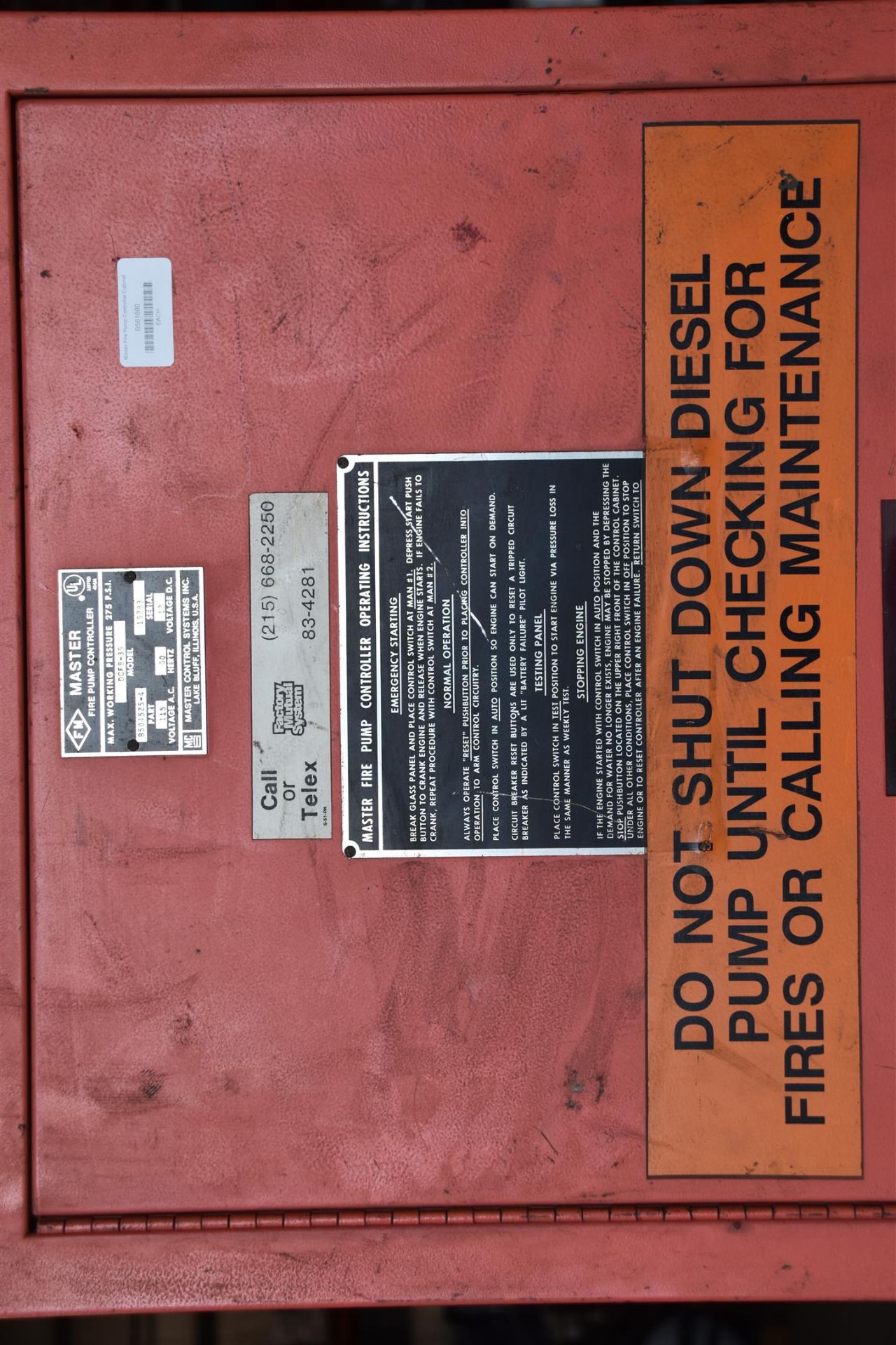 Master Fire Pump Controller Cabinet- (LOADING FEE - $25) - Image 8 of 9
