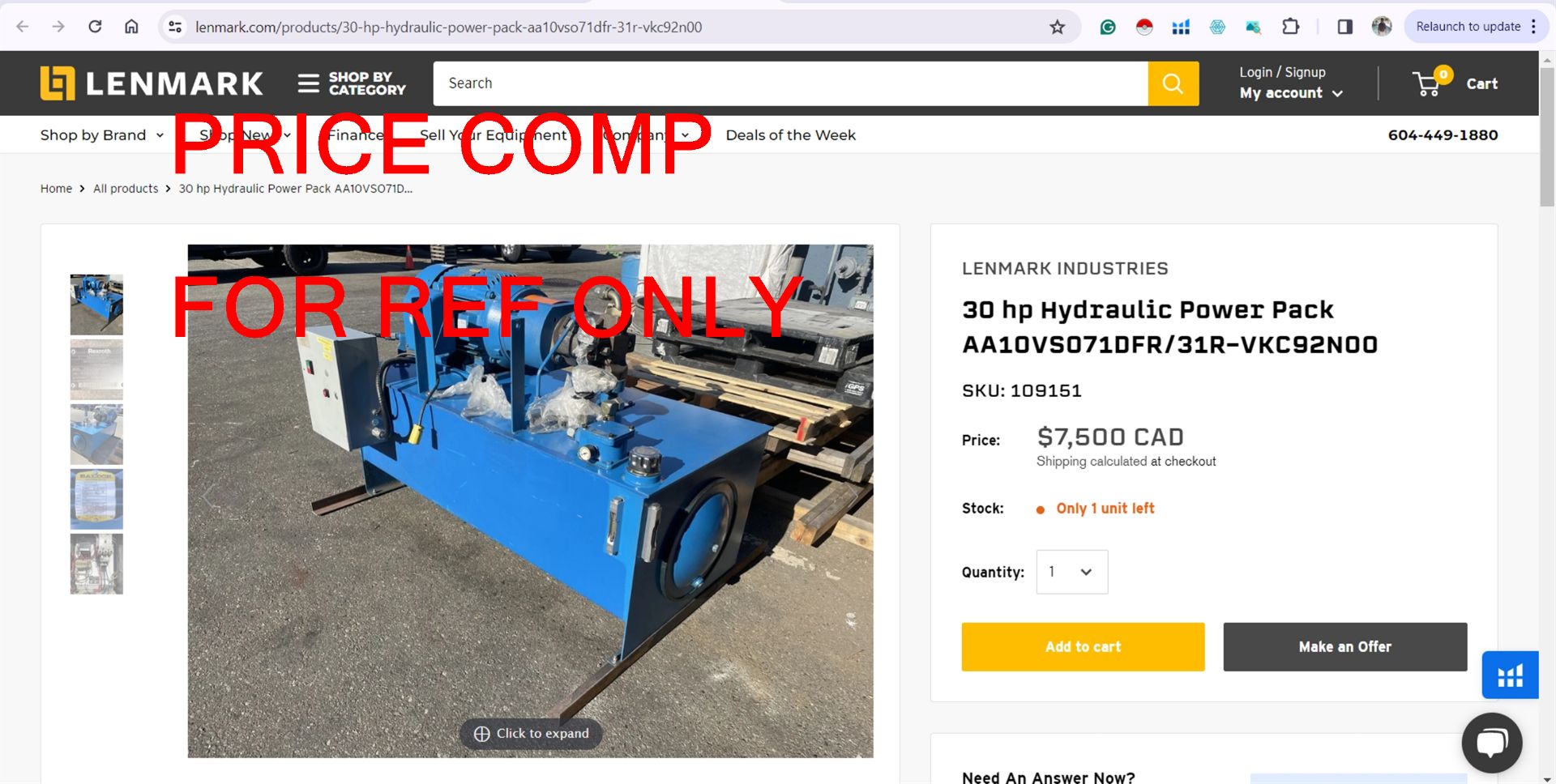 Vickers Hyd Unit- (LOADING FEE - $50) - Image 10 of 10