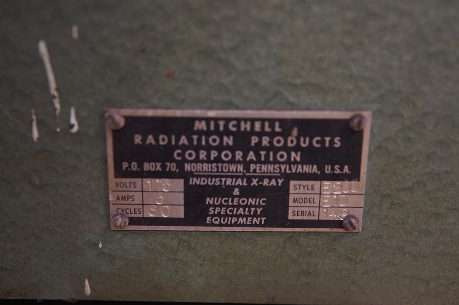 Mitchell Radiation E200 X-RAY BOX - Image 3 of 4