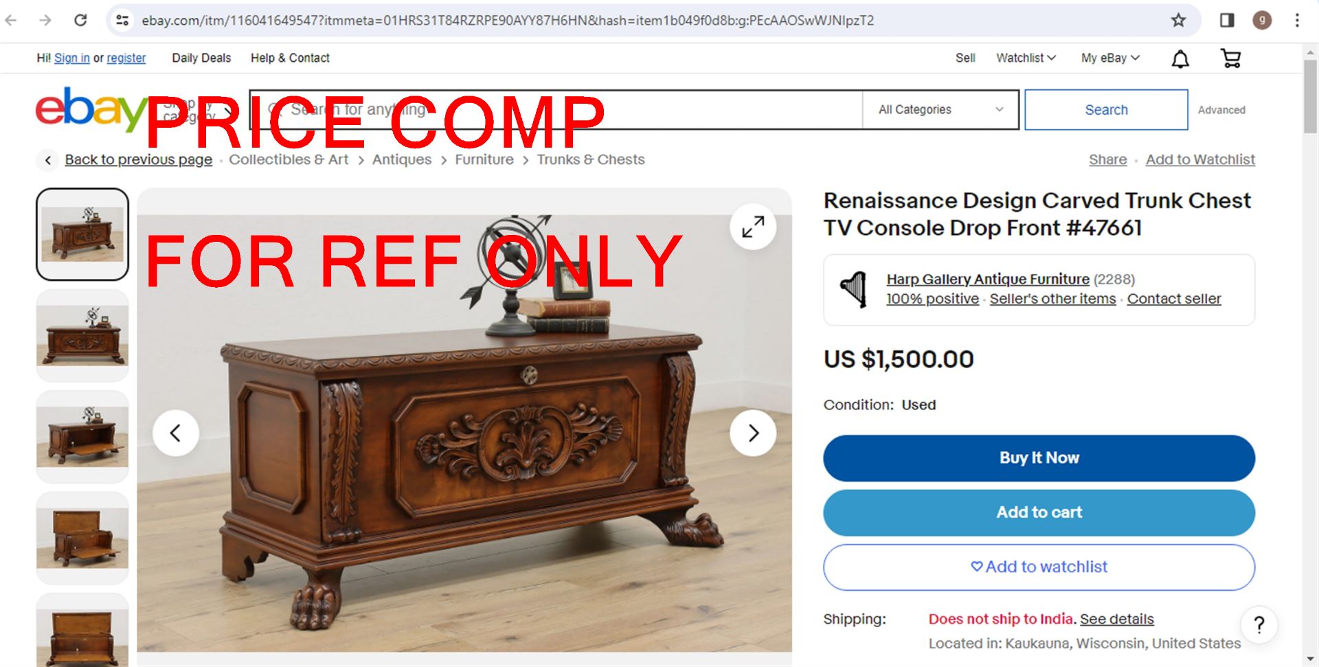 Cool Old Furniture- (LOADING FEE - $25) - Image 8 of 9