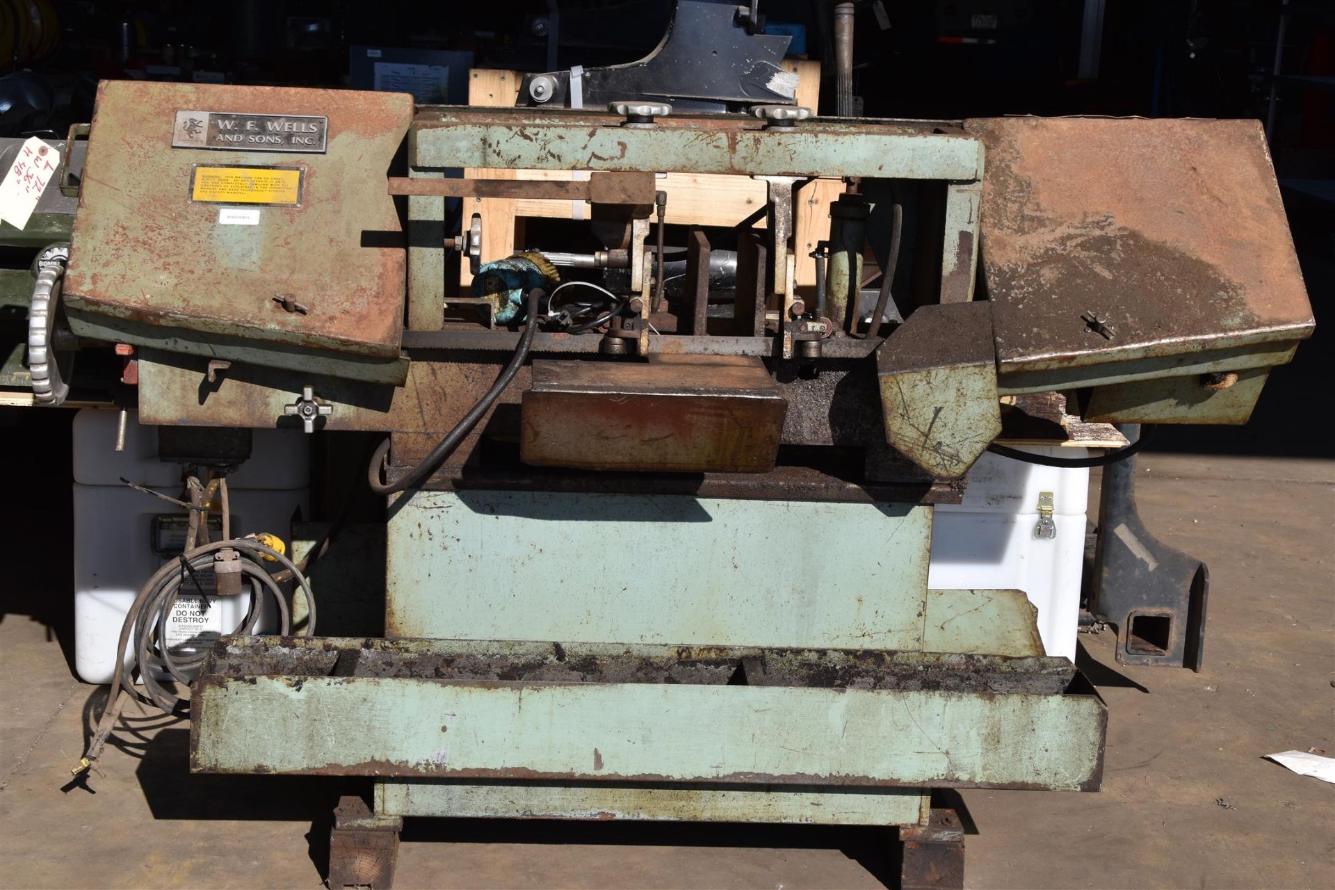 W.F. Wells Horizontal Bandsaw- (LOADING FEE - $25) - Image 5 of 13