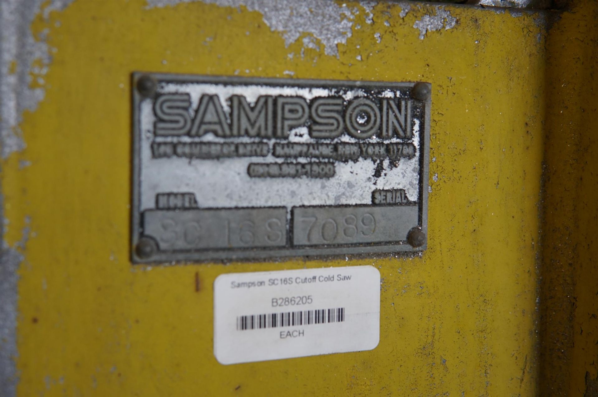 Sampson SC16S Cutoff Cold Saw- (LOADING FEE - $25) - Image 7 of 8