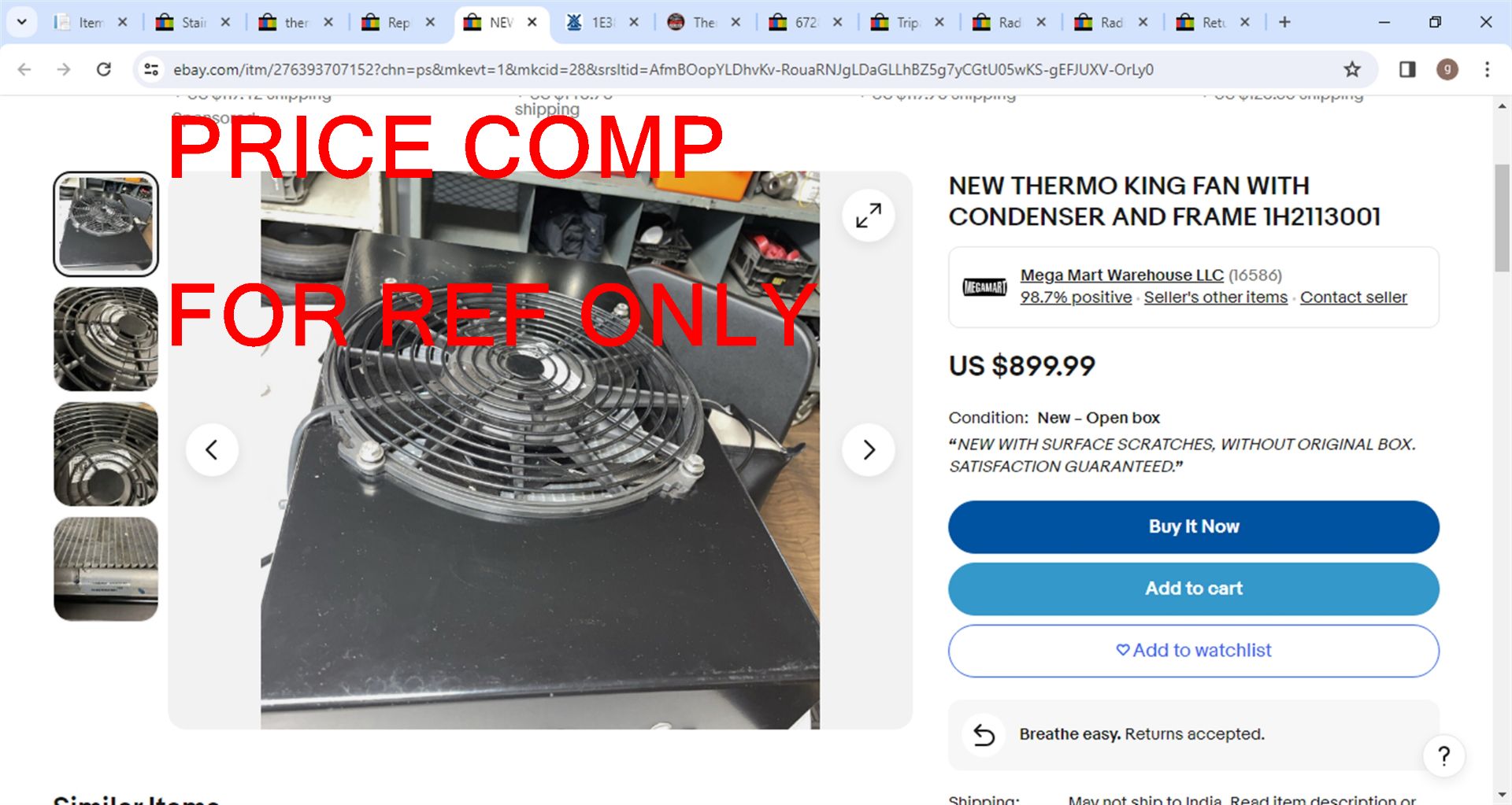 Thermo King HFC 134a Fan and Radiator - Image 8 of 9