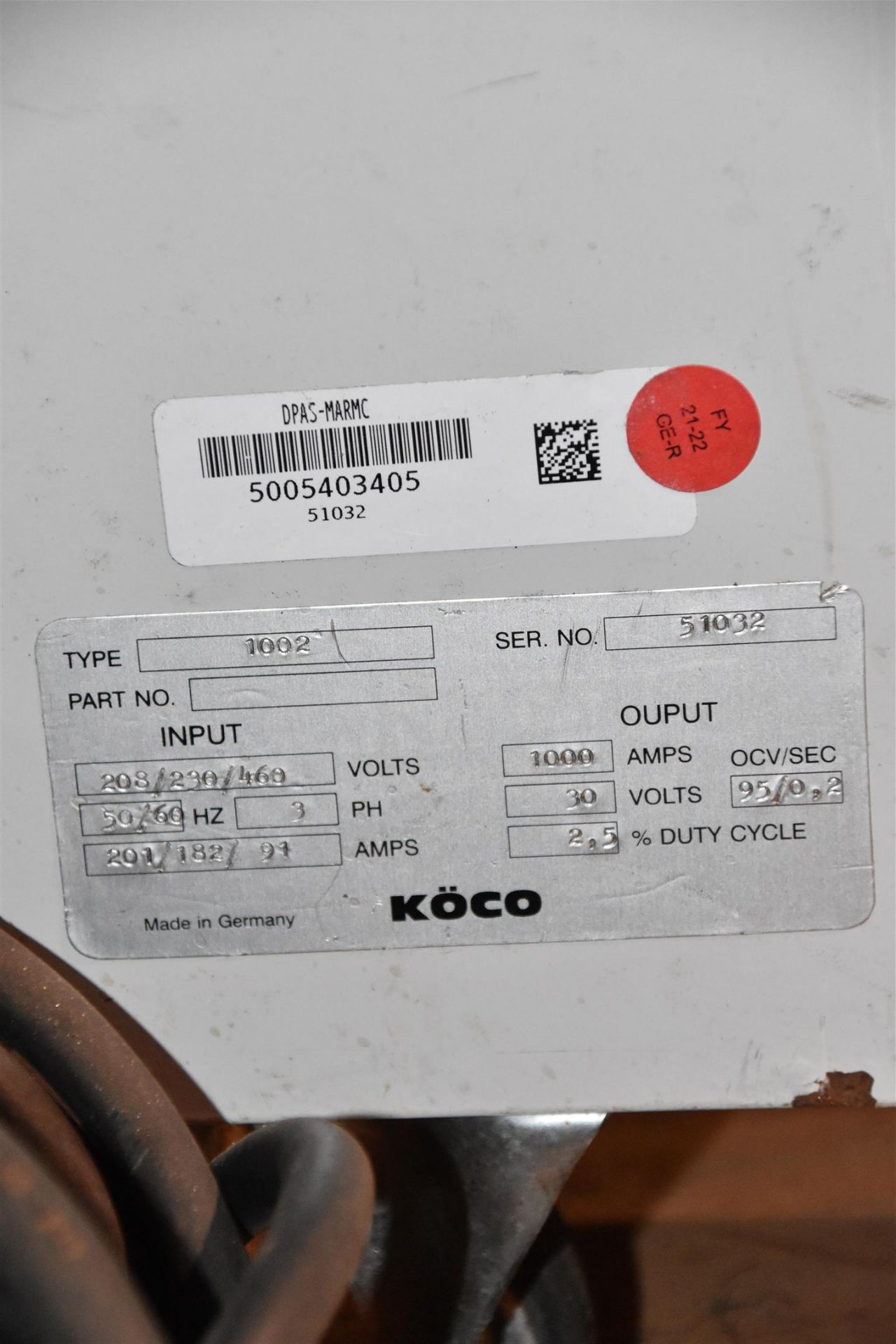 Burco Koco Stud Welder Type 1002- (LOADING FEE - $25) - Image 2 of 8
