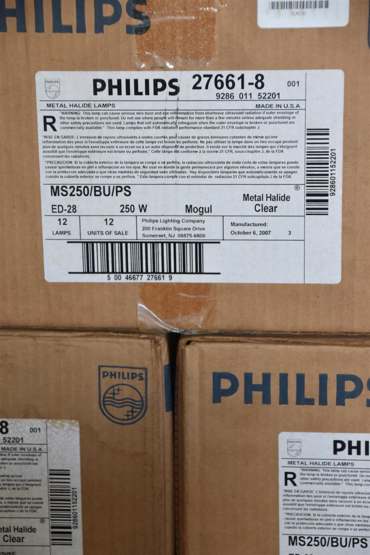 Philips Metal Halide Bulbs Box of 12 (5) - Image 2 of 3