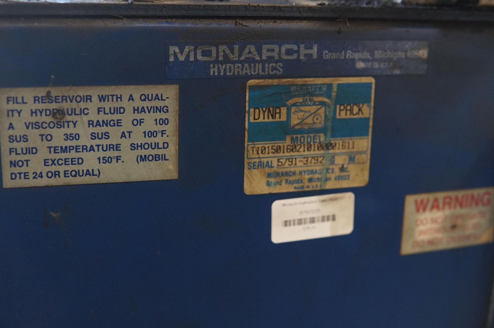 Monarch Hydraulics Dyna Pack- (LOADING FEE - $25) - Image 5 of 11