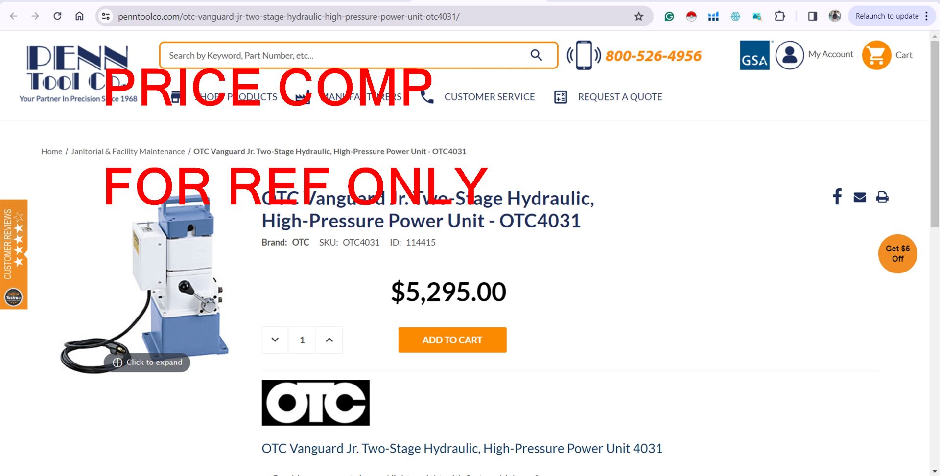 OTC Vanguard 2 Stage Hydraulic Power Unit - Image 7 of 9