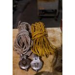 Lot of Rope and Pulleys