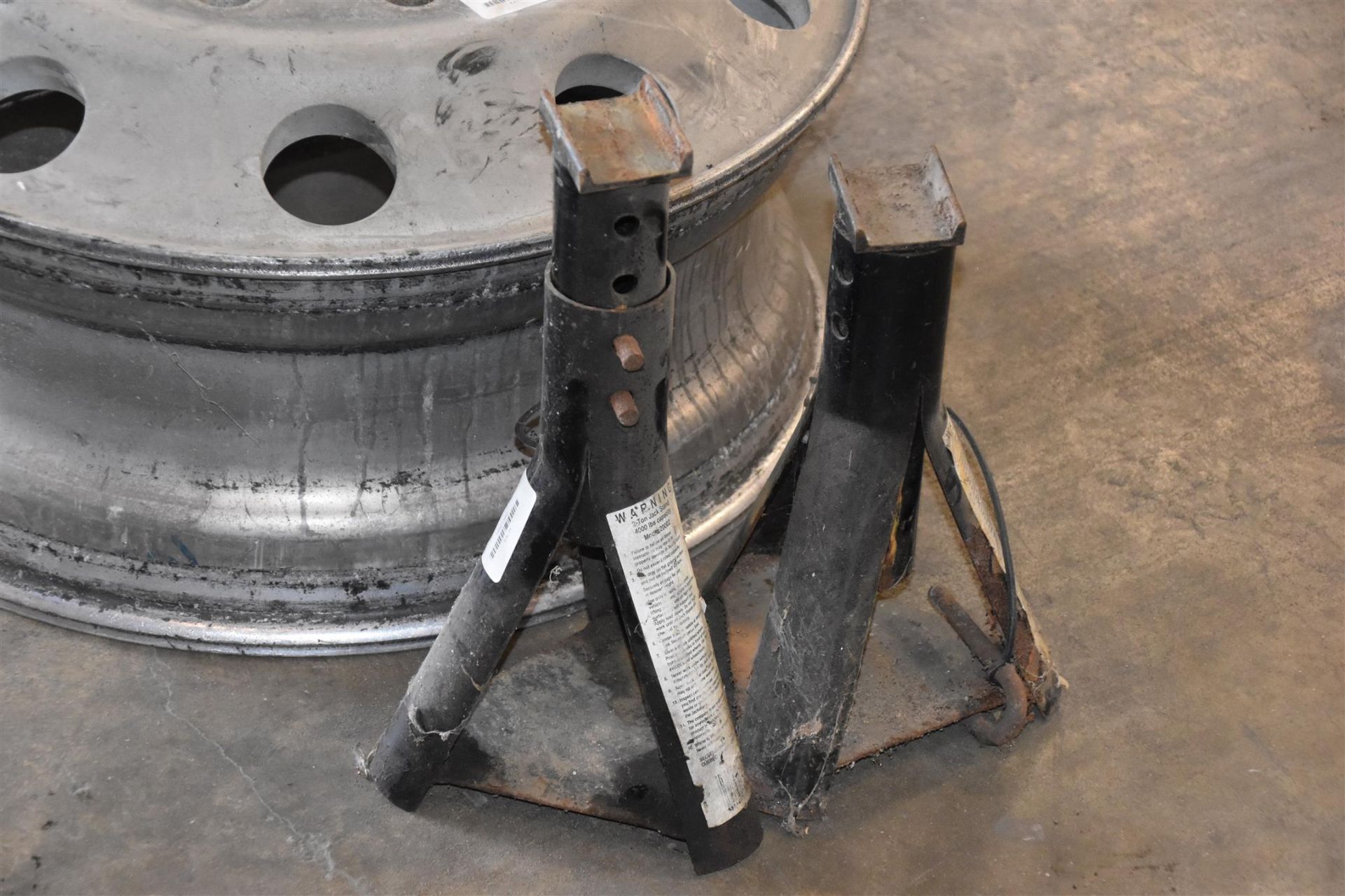 Aluminum Truck Rim with Jack Stands - Image 6 of 7